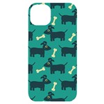 Happy Dogs Animals Pattern iPhone 14 Plus Black UV Print Case Front