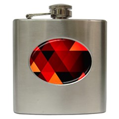 Abstract Triangle Wallpaper Hip Flask (6 Oz) by Ket1n9