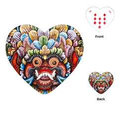 Wood Sculpture Bali Logo Playing Cards Single Design (heart) by Ket1n9