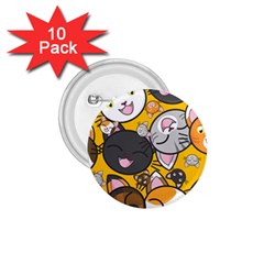 Cats Cute Kitty Kitties Kitten 1 75  Buttons (10 Pack) by Ket1n9