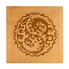 Ying Yang Tattoo Wood Photo Frame Cube by Ket1n9