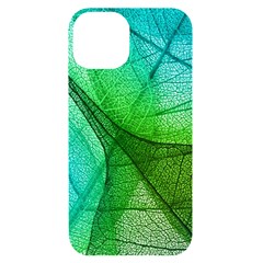 Sunlight Filtering Through Transparent Leaves Green Blue Iphone 14 Black Uv Print Case