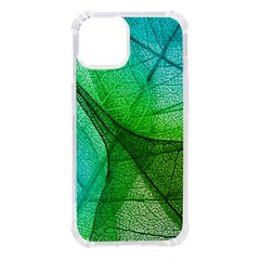 Sunlight Filtering Through Transparent Leaves Green Blue Iphone 14 Tpu Uv Print Case by Ket1n9