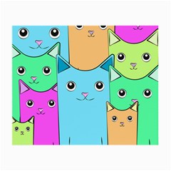 Cat Animals Cartoon Pattern Small Glasses Cloth by Cendanart