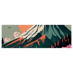 Mountain Landscape Sky Fuji Nature Banner And Sign 12  X 4  by Cendanart