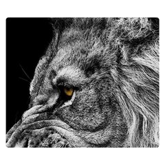 Angry Male Lion Roar Wild Animal Premium Plush Fleece Blanket (small)