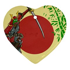 Meme Samurai Artwork Japaneses Ornament (heart) by Cendanart