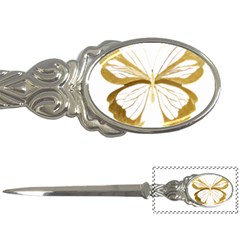 Simulated Gold Leaf Gilded Butterfly Letter Opener