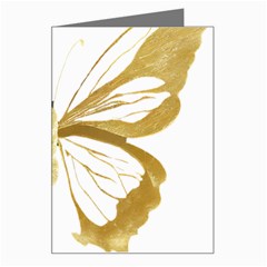 Simulated Gold Leaf Gilded Butterfly Greeting Card by essentialimage