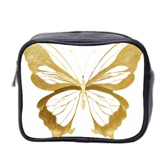 Simulated Gold Leaf Gilded Butterfly Mini Toiletries Bag (two Sides) by essentialimage