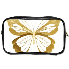 Simulated Gold Leaf Gilded Butterfly Toiletries Bag (two Sides) by essentialimage