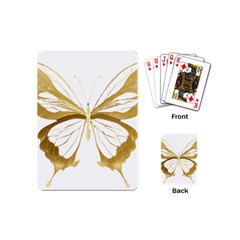 Simulated Gold Leaf Gilded Butterfly Playing Cards Single Design (mini) by essentialimage