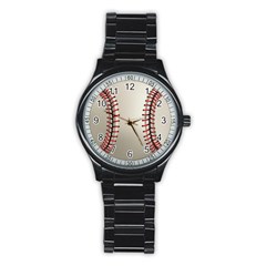Baseball Stainless Steel Round Watch by Ket1n9