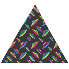 Alien Patterns Vector Graphic Wooden Puzzle Triangle by Ket1n9