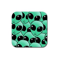 Art Alien Pattern Rubber Coaster (square) by Ket1n9