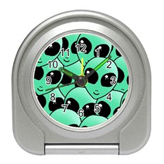 Art Alien Pattern Travel Alarm Clock by Ket1n9