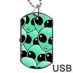 Art Alien Pattern Dog Tag Usb Flash (one Side) by Ket1n9