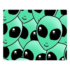 Art Alien Pattern Two Sides Premium Plush Fleece Blanket (large) by Ket1n9