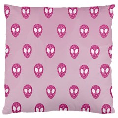 Alien Pattern Pink Standard Premium Plush Fleece Cushion Case (two Sides)