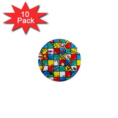 Snakes And Ladders 1  Mini Magnet (10 Pack)  by Ket1n9