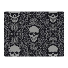 Dark Horror Skulls Pattern Two Sides Premium Plush Fleece Blanket (mini) by Ket1n9
