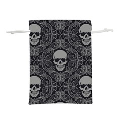 Dark Horror Skulls Pattern Lightweight Drawstring Pouch (l) by Ket1n9