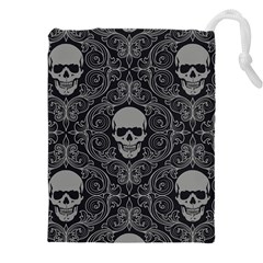 Dark Horror Skulls Pattern Drawstring Pouch (5xl) by Ket1n9