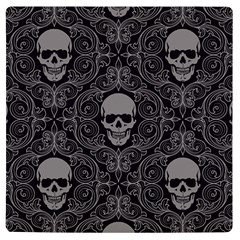 Dark Horror Skulls Pattern Uv Print Square Tile Coaster  by Ket1n9