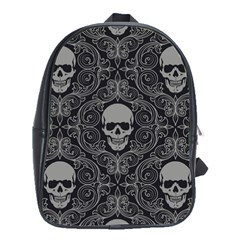 Dark Horror Skulls Pattern School Bag (large) by Ket1n9