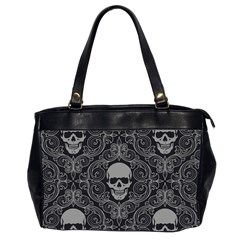 Dark Horror Skulls Pattern Oversize Office Handbag (2 Sides) by Ket1n9