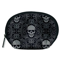 Dark Horror Skulls Pattern Accessory Pouch (medium) by Ket1n9