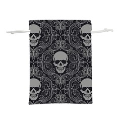 Dark Horror Skulls Pattern Lightweight Drawstring Pouch (m) by Ket1n9