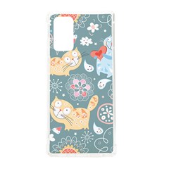 Cute Cat Background Pattern Samsung Galaxy Note 20 Tpu Uv Case by Ket1n9