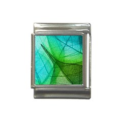 Sunlight Filtering Through Transparent Leaves Green Blue Italian Charm (13mm)