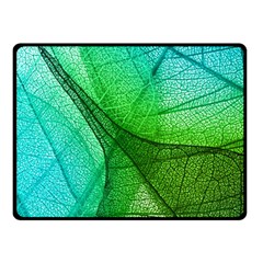 Sunlight Filtering Through Transparent Leaves Green Blue Fleece Blanket (small) by Ket1n9