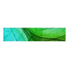 Sunlight Filtering Through Transparent Leaves Green Blue Velvet Scrunchie by Ket1n9