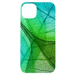 Sunlight Filtering Through Transparent Leaves Green Blue Iphone 14 Plus Black Uv Print Case by Ket1n9