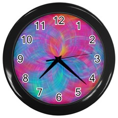 Abstract Fantastic Ractal Gradient Wall Clock (black) by Ket1n9