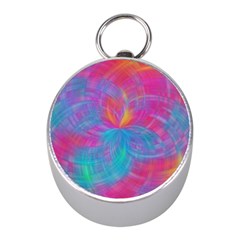 Abstract Fantastic Ractal Gradient Mini Silver Compasses by Ket1n9