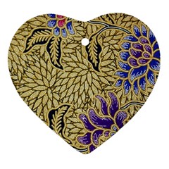 Traditional Art Batik Pattern Ornament (heart) by Ket1n9