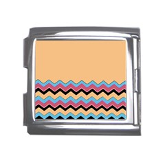 Chevrons Patterns Colorful Stripes Mega Link Italian Charm (18mm) by Ket1n9