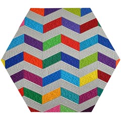 Charming Chevrons Quilt Wooden Puzzle Hexagon