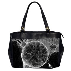 Space Universe Earth Rocket Oversize Office Handbag (2 Sides) by Ket1n9