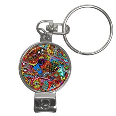 Art Color Dark Detail Monsters Psychedelic Nail Clippers Key Chain by Ket1n9