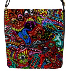 Art Color Dark Detail Monsters Psychedelic Flap Closure Messenger Bag (s) by Ket1n9