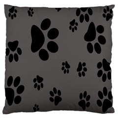 Dog Foodprint Paw Prints Seamless Background And Pattern Large Cushion Case (two Sides) by Ket1n9