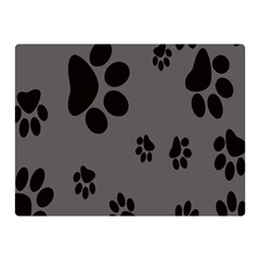 Dog Foodprint Paw Prints Seamless Background And Pattern Two Sides Premium Plush Fleece Blanket (mini) by Ket1n9
