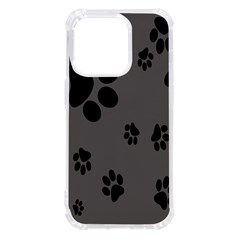 Dog Foodprint Paw Prints Seamless Background And Pattern Iphone 14 Pro Tpu Uv Print Case by Ket1n9