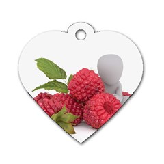 Fruit Healthy Vitamin Vegan Dog Tag Heart (two Sides) by Ket1n9