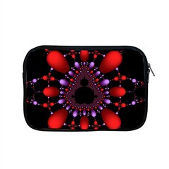 Fractal Red Violet Symmetric Spheres On Black Apple Macbook Pro 15  Zipper Case